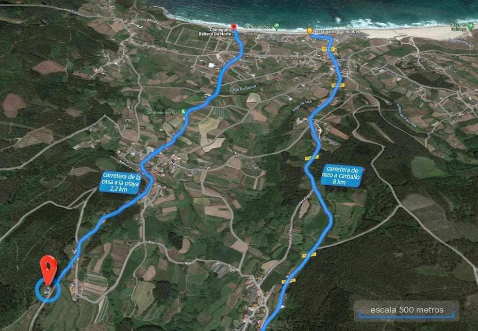 Willa Ag Casa Anema 10 Huespedes A 2Km De La Playa Razo A Coruña Zewnętrze zdjęcie