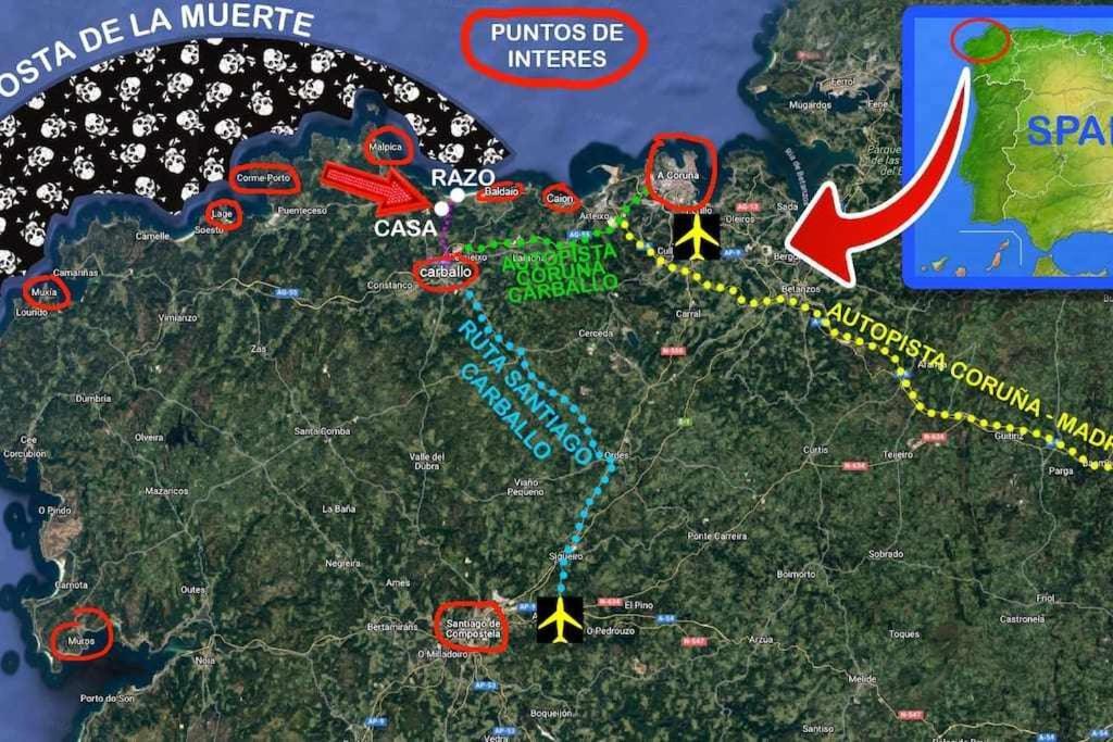 Willa Ag Casa Anema 10 Huespedes A 2Km De La Playa Razo A Coruña Zewnętrze zdjęcie